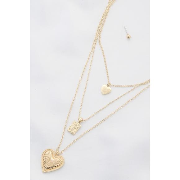 Rachell`s Boutique Jewelry - Heart Pendant Layered Necklace